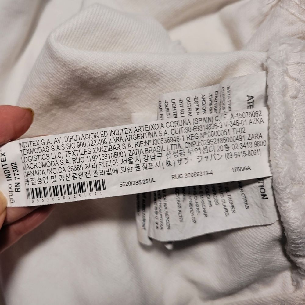Zara Women's White Large Pocket Cropped Denim Jacket - Picture 4 of 10